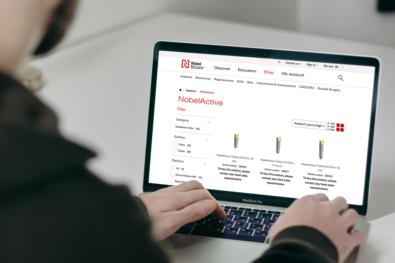 Conversion via Online store